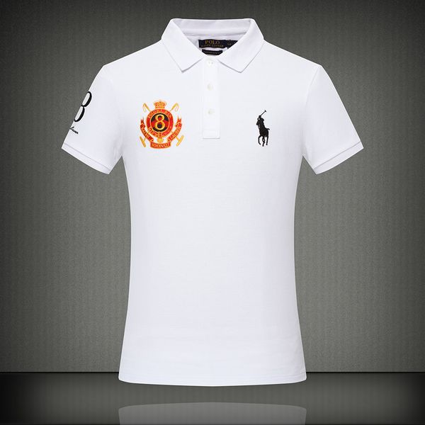 

new luxury mens designer t shirts ralph pony embroidery lauren fashion brand polo shirt classic horse pole logo cotton trend summer tshirts, White;black