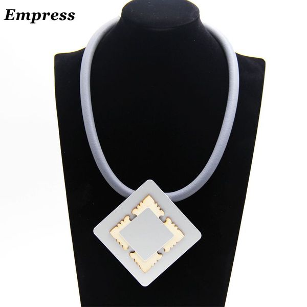 

empress female exaggerated necklace, can diy custom made of aluminum made of personalized soft leather necklace xl005, Silver