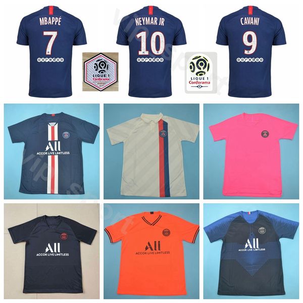 

PSG Soccer 2019 2020 Paris Saint Germain 7 MBAPPE Jersey 9 CAVANI 23 DRAXLER 5 MARQUINHOS 24 NKUNKU 4 KEHRER Football Shirt Kits