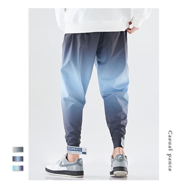

мужские брюки joggers streetwear сыпучие лодыжки длина брюк эластичный пояс 2020 летний новый мужской повседневный спорт hip hop sweatpants, Black