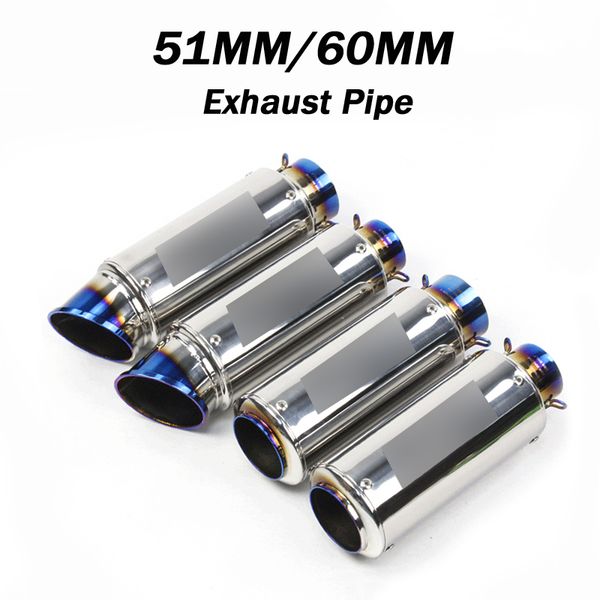 

51mm / 60mm motorcycle exhaust system pipe muffler tips stainless steel escape tail pipe db killer for universal dirt bike atv
