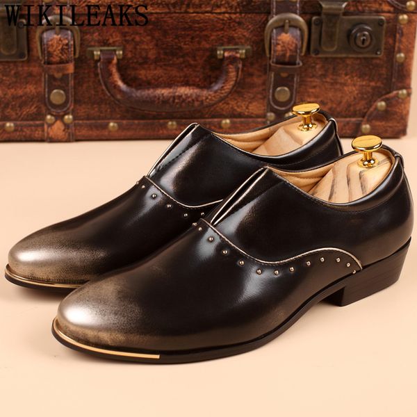

vintage shoes men formal leather shoes men classic coiffeur loafers elegant luxury italian brand calzado hombre bona, Black