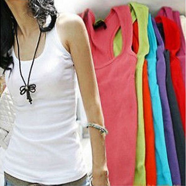 

womens fashion tank womens fashion tank new solid slim women summer sleeveless jersey cotton tanks tees for white black