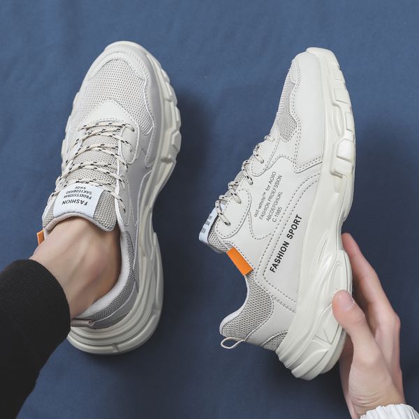 

joker мужской vintage папа мужчины обувь kanye моды запад сетки легкие дышащие мужчин случайные обувь мужчины кроссовки zapatos hombre, Black