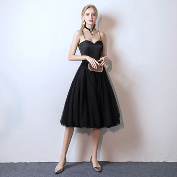 

tulle satin beach wedding dress 2020 ivory black in stock short wedding gowns robe de mariee, White