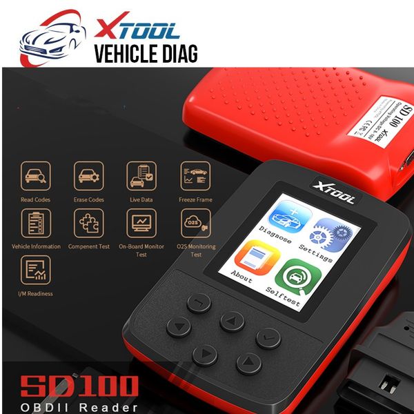 

full obd2 scanner xtool sd100 code reader scan tools auto diagnostic scanner multi-language obdii reader online update