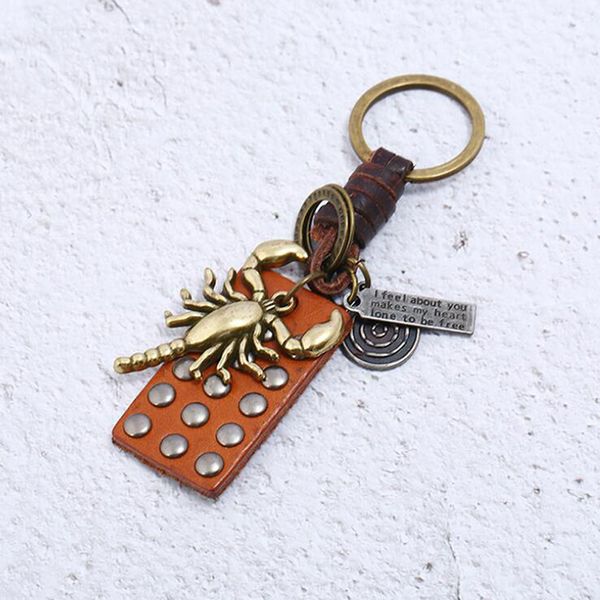 

alloy scorpion creative keychain handmade retro woven keychain personalized fashion keychains bag key ring accessories pendant, Silver
