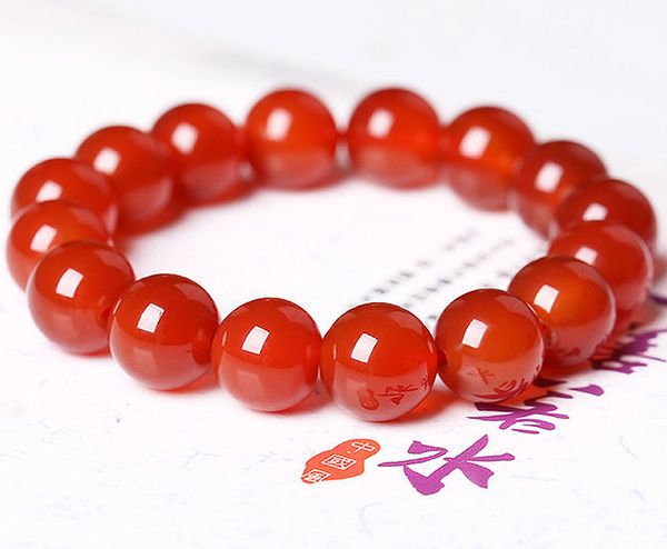 

2020 price bohemia bracelet, 12mm(16pcs) natural red carnelian beaded bracelet, man and women bracelet jewelry, Black