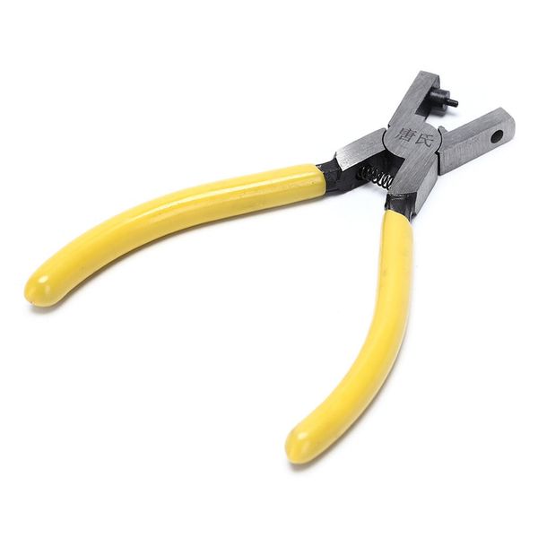 

universal hand leather strap watch band belt punching tool yellow small hole punch pliers tools