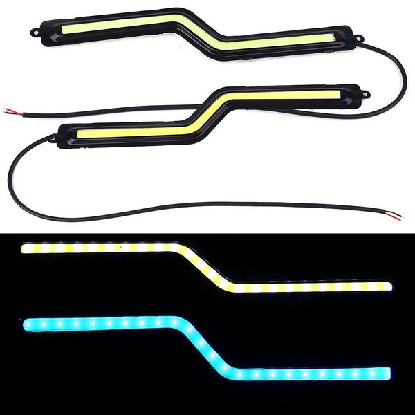 

2pcs car auto led cob z-shaped daytime running light drl lamp daylight dc12v