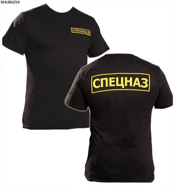 

russian spetsnaz (special forces) t-shirt mens cotton tshirt black brand tee-shirt for male summer style sbz1115, White;black