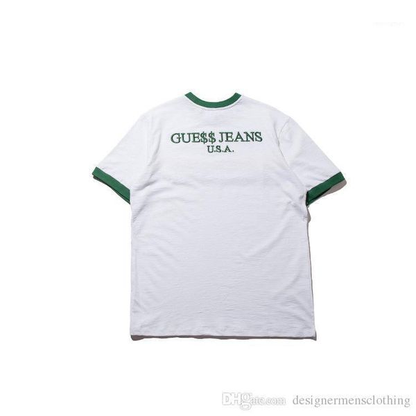 

short sleeved o-neck tees colorful causal printed fashion teenagers luxury clothing mens summer tshirts usa jeans, White;black