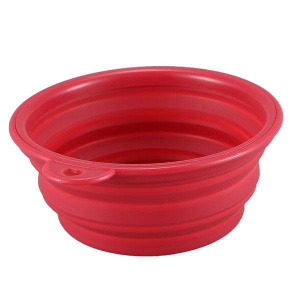 

dog pet travel silicone collapsible food water bowls,pink dog grooming