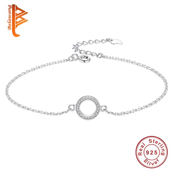 

genuine 925 sterling silver love heart infinity bracelets & bangles for women femme chain bracelet wedding party jewelry gift, Golden;silver