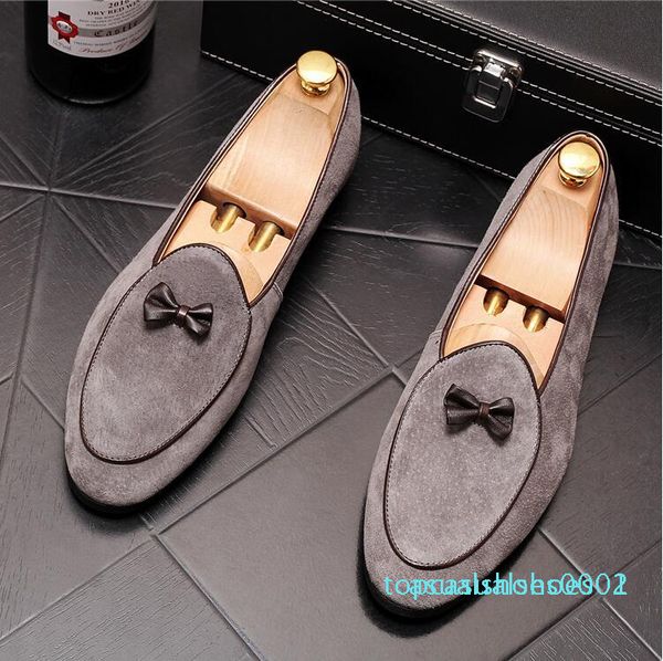 

men's sets of feet small shoes fashion personality lok fu tide men's retro men's shoes a pedal lazy shoes t02, Black