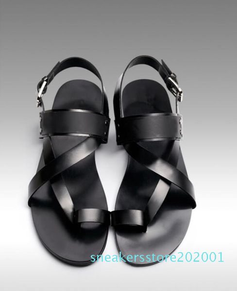 

новй клип toe модне кожане андалии ађенине ление вѬезанне мђжкие кожа, Black