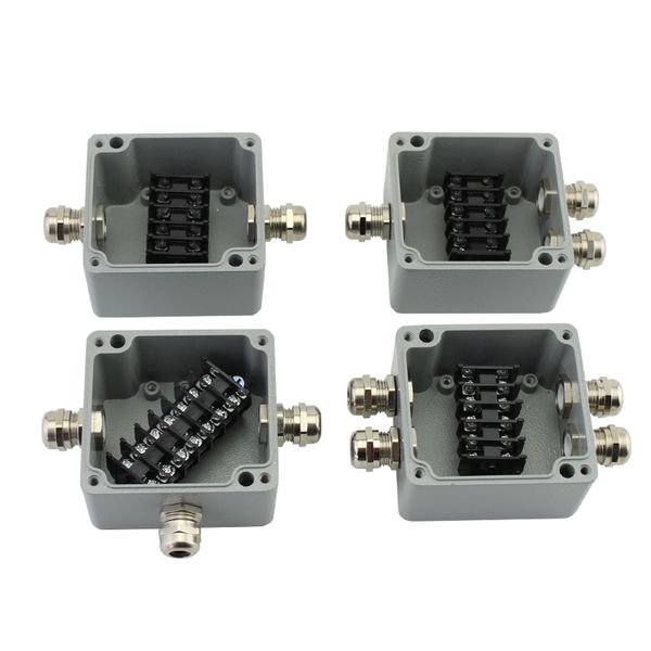 

ip68 sealed die-cast aluminum enclosure case project junction box 80*76*57mm with terminal blocks