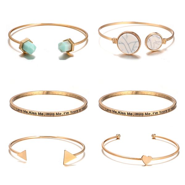 

bohemian золото open браслет браслет для женщин геометрическая белый зеленый горный хрусталь регулируемый браслет, Black