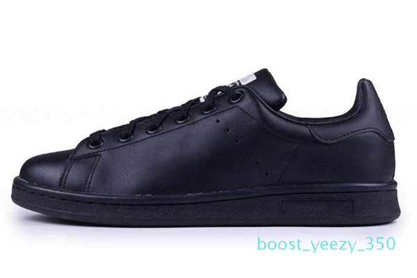

2019 new designer newsest stan shoes fashion brand smith leather men women classic flats casual shoes b35, Black