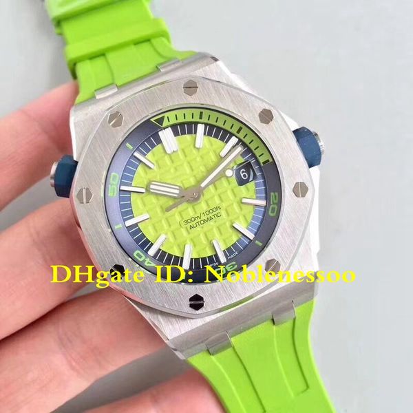 

7 color mens 42mm offshore diver 15710st 15710 rubber bands jf maker swiss cal.3120 automatic movement v9s edition watch men's watches, Slivery;brown