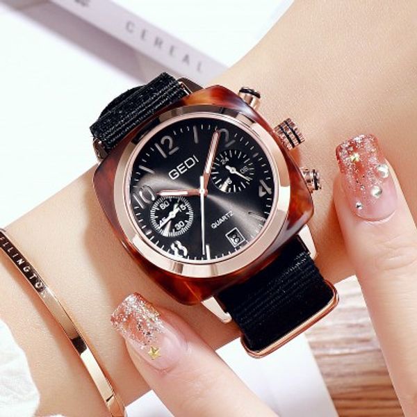 

new lady watch waterproof nylon braid watch fashion womens luxury designer watches personalized clock lady wristwatch, Slivery;brown
