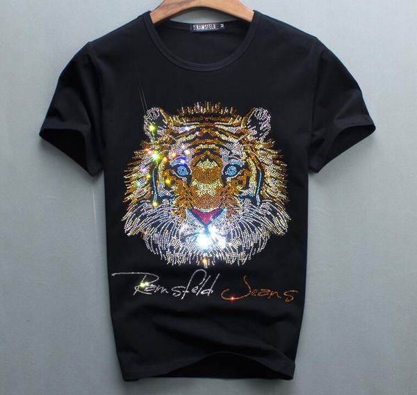 

luxury design of diamonds 100% cotton mens tees designer men tshirt, White;black