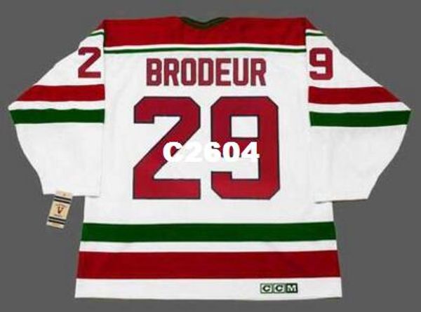 

mens #29 martin brodeur new jersey devils 1992 ccm vintage retro home hockey jersey or custom any name or number retro jersey, Black