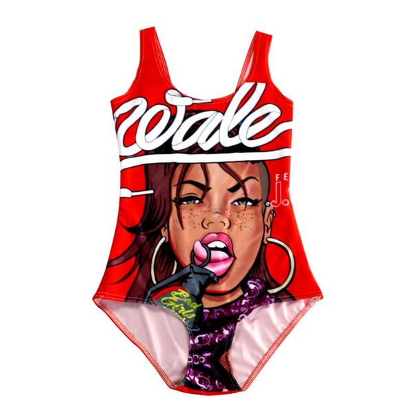 

popular new arrival women summer swimsuit digital print bodysuit backless beach swimwear drop shipping sst-, White;black