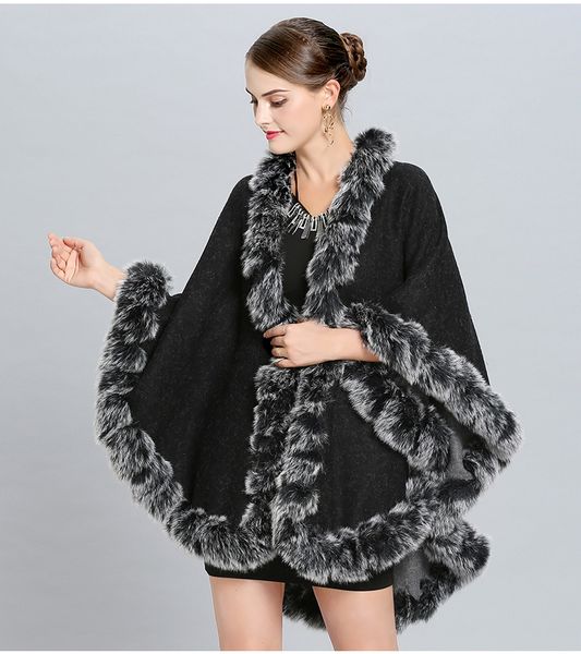 

autumn and winter new fashion double-sided can wear large size hand-made wool cape bridal wraps, White