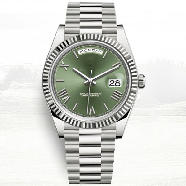 

12 stytles luxury watch men watches 40mm automatic watch ceramic bezel sapphire glass 2813 movement stainless steel mens watches wristwatch, Slivery;brown