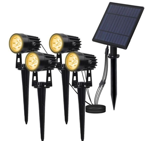 Holofotes solares paisagísticos Luzes solares externas à prova d'água Ligar/desligar automático Luzes solares de parede para jardim Caminho de garagem