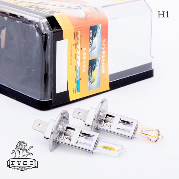 

2pcs h1 12v 55w snow and rain fog lamps super bright car 3000k yellow light bulbs ing