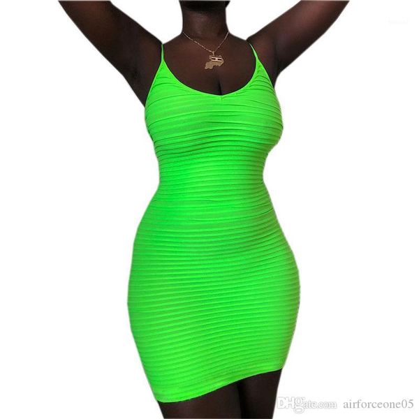 

fashion bodycon sheath spaghetti strap dresses fluorescent green women tank dress summer, Black;gray