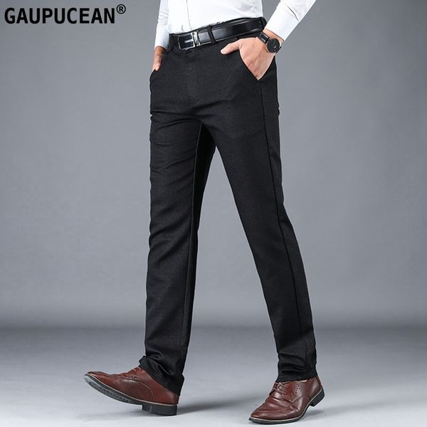 

cotton modal man trousers stretchy formal business male straight spring autumn clothing slim black casual men chino pants