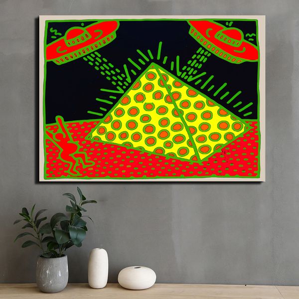 

keith haring oil painting on canvas abstract art home decor for living room modern cartoon wall art canvas painting 191006