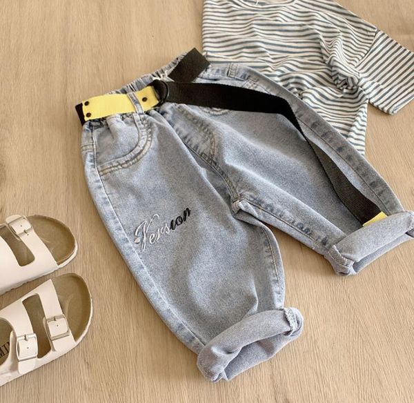 

2020 new arrival boys denim pants summer fashion kids jean pants 4-9t hv128, Blue