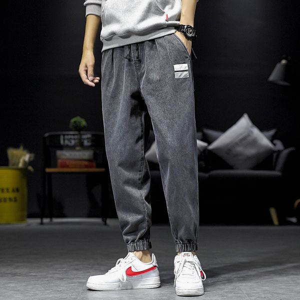 

mens designer fashion casual loose sports small feet pants bundle, Black