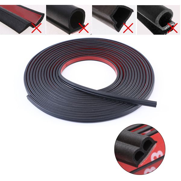 Carro Porta Seal Tiras Forma B Weatherstrip Rubber Seals Isolamento acústico Sealing Automobiles Acessórios Interior