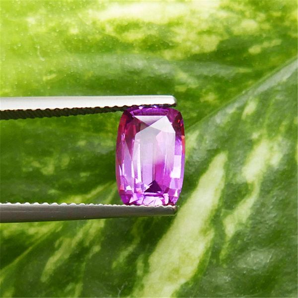

2.33 carat natural no heat vivid lavender sapphire loose gemstone aigs, Black