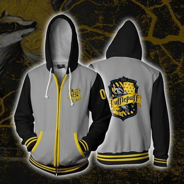 

ravenclaw gryffindor hufflepuff slytherin 3d printed hoodie wizardry men hoodies men clothes streetwear harajuku, Black