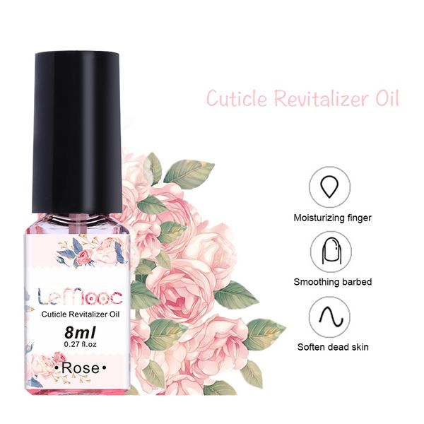 

lemooc 8ml nail cuticle oil transparent revitalizer cuticle oil fruit flower flavor nutrition soften dead skin nail care tools
