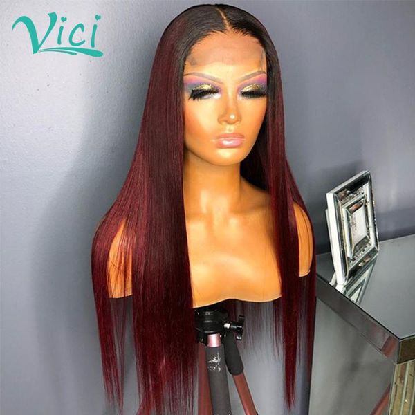 

burgundy lace front wig 360 lace frontal wig straight front colored human hair wigs pre plucked with baby hair 150%, Black;brown