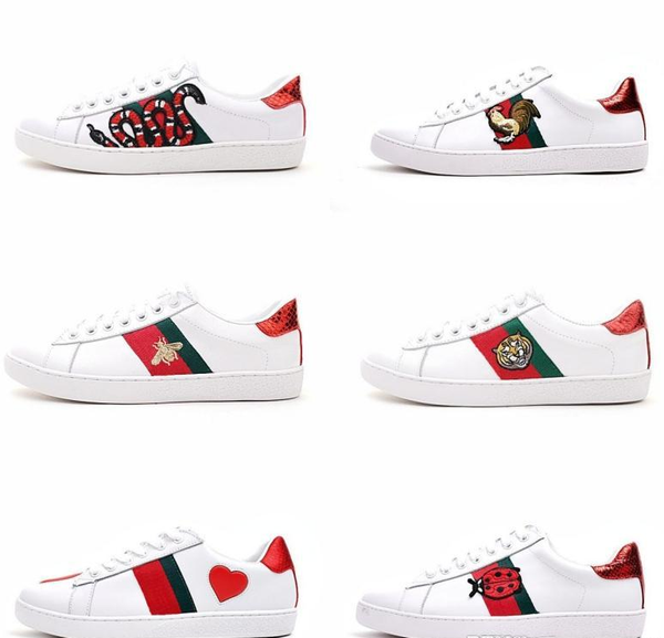 

Men de igner luxury hoe ca ual hoe handbag 13 gucci 13 gg white women neaker good embroidery bee cock tiger dog fruit on the ide
