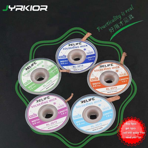 

jyrkior copper desoldering braid soldering wick efficient tin removal for phone mainboard bga repair tool