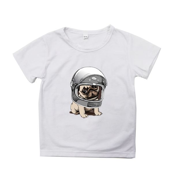 

2019 new dog printing boy t shirt summer clothes baby boys girls t-shirt casual cotton toddler sport short sleeve camiseta, Blue