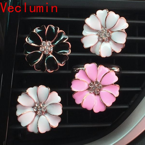 

rhinestone daisy flower car flavor aroma vent clip car scent smell fragrance air freshener in auto interior decor for girls