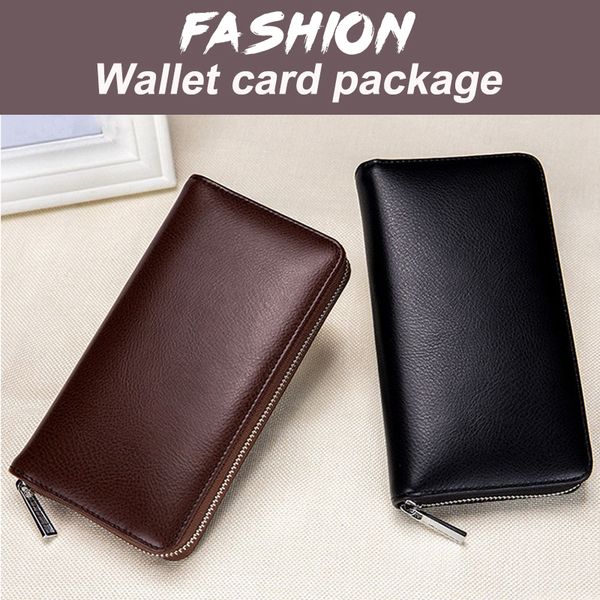 

durable 4 colors 32 cards purses leather leather wallet mens wallet men's fashion bags big