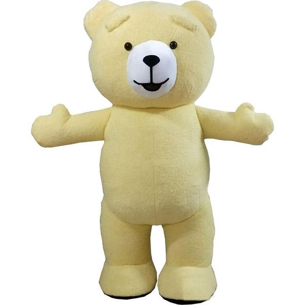 

2019 teddy bear inflatable customize suitable for bear mascot costume animal costume brown color fat costume for adult, Red;yellow