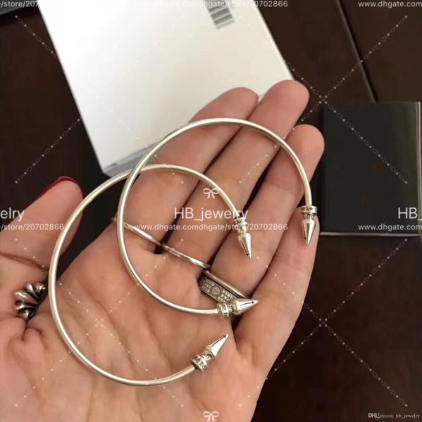 

стерлингового серебра 925 крест звезда ногтей браслет роскошный бренд ch для мужчин и женщин юбилей подарок свадьба хип-хоп ювелирные издели, Golden;silver