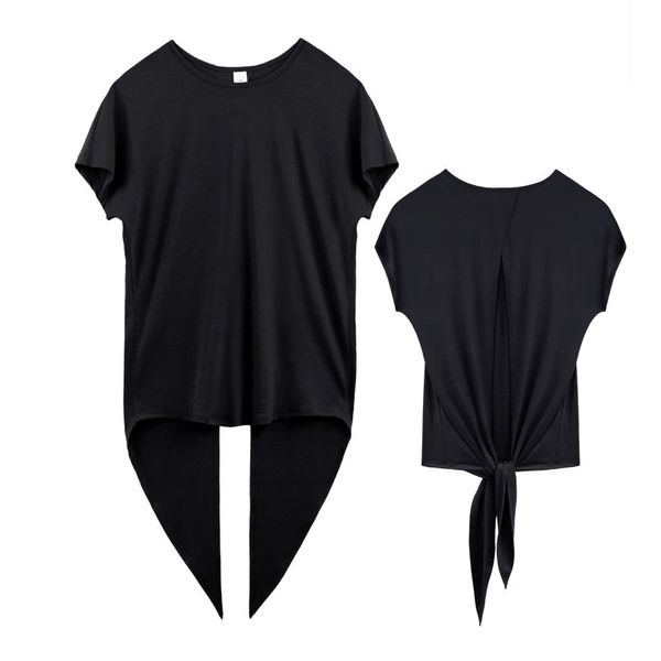 

fitness women's quick drying shirts yoga sports t shirt backless gym running short sleeve tees blouses shirts jerseys, White;red